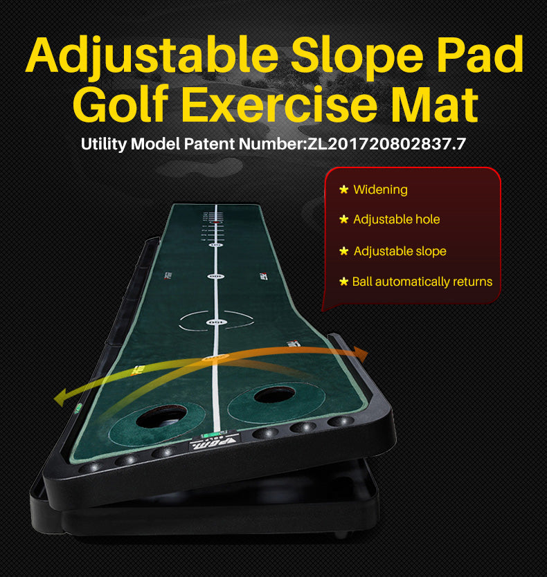 PGM TL010 adjustable slope golf practice mat outdoor auto ball return training golf mat