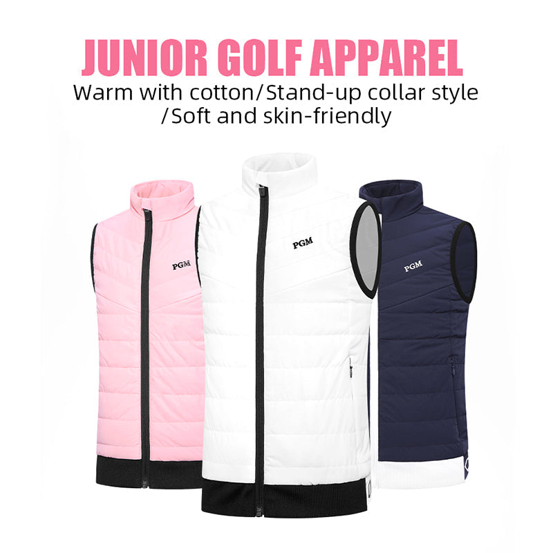 PGM YF512 junior winter golf jacket polyester girl sport golf vest