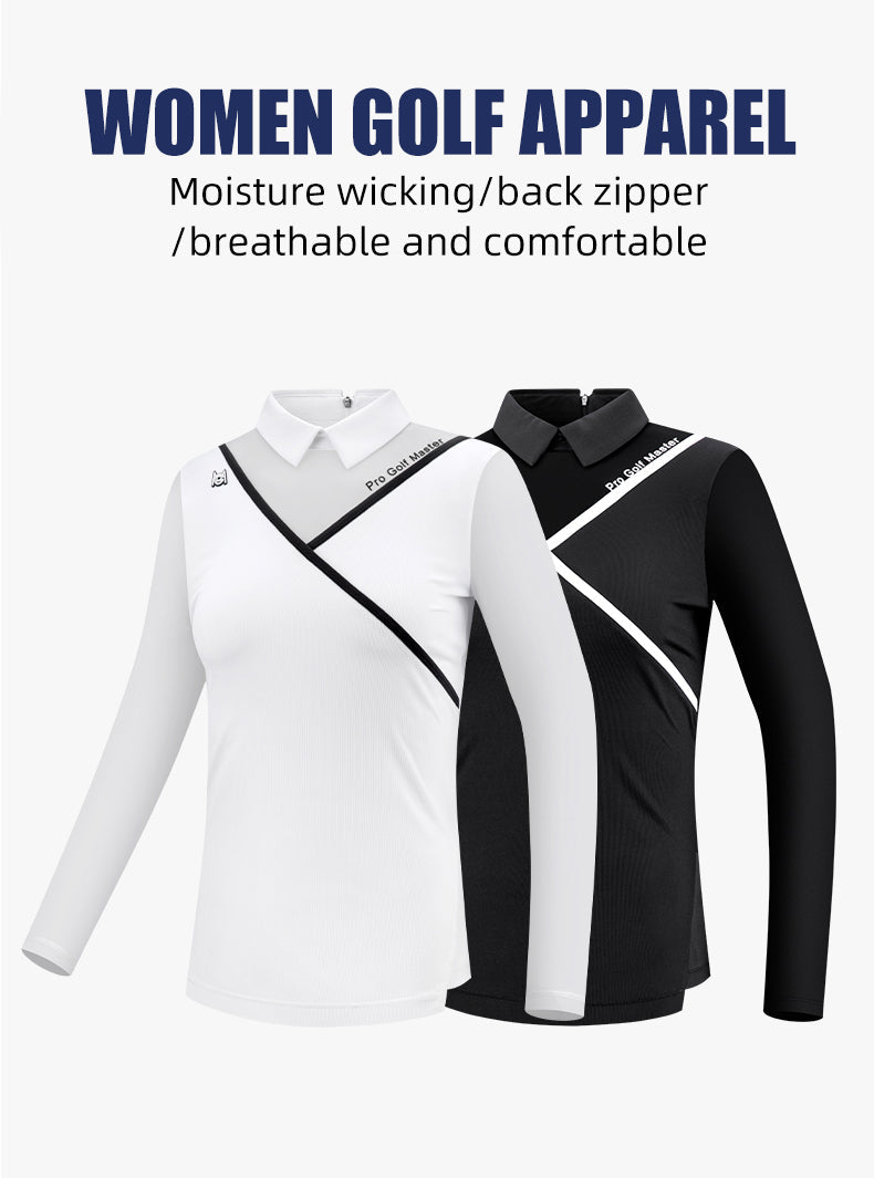 PGM YF476 wholesale oem long sleeve golf polo shirt fashionable golf polo