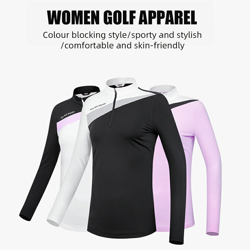 PGM YF532 custom logo golf tee shirt 2023 women slim fit golf shirt