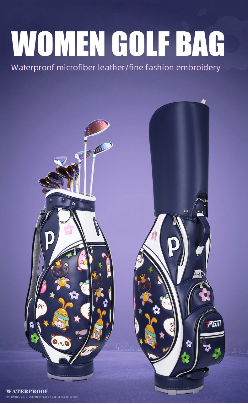 PGM QB104 golf equipment funny caddy bag waterproof cartoon ladies golf bag