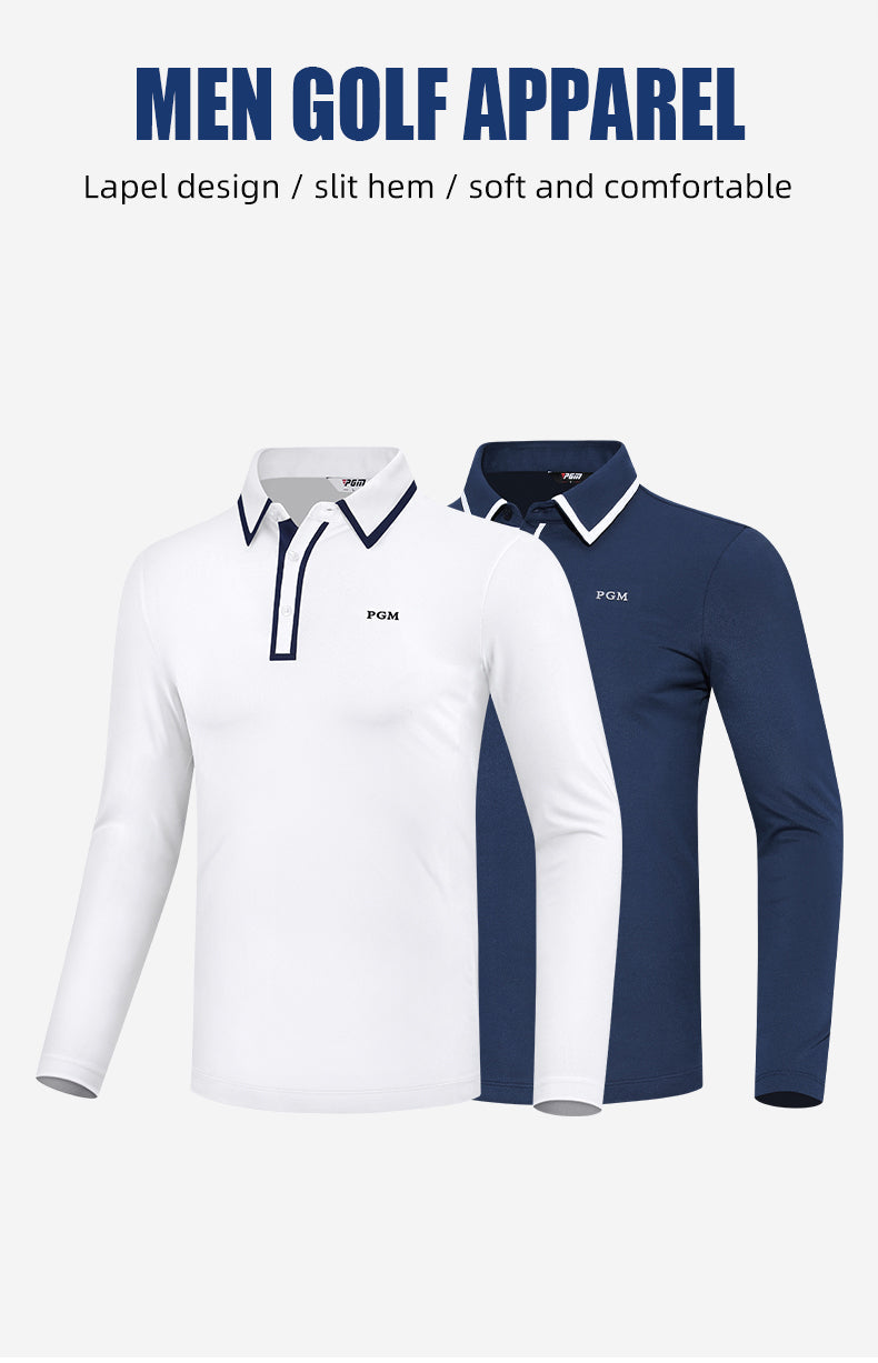 PGM YF526 long sleeve men plain golf polos t shirt custom polo shirt for men