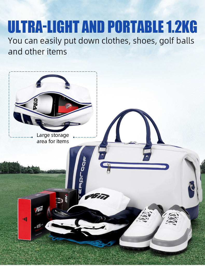 PGM YWB038 golf shoe bags white waterproof custom logo golf boston bag