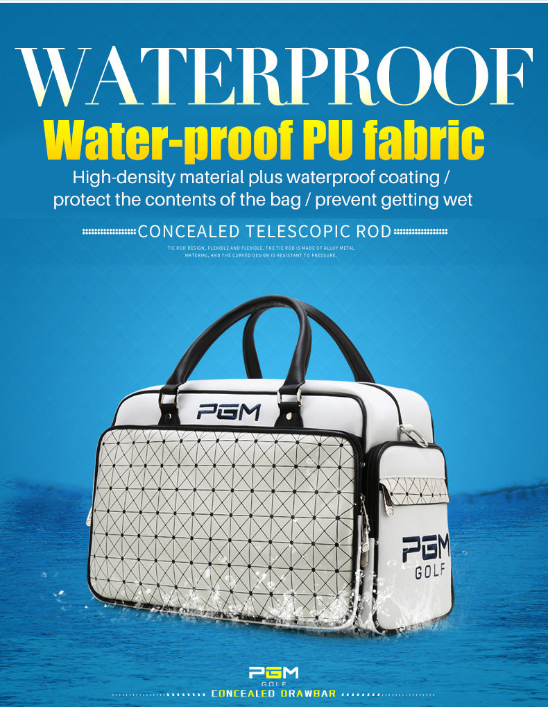 PGM YWB016 PU golf boston bag Large Volume Waterproof Boston Clothing Bag