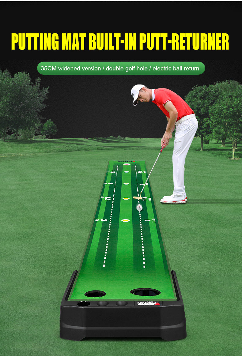 PGM TL029 deluxe electric return putting training mat golf putting mat