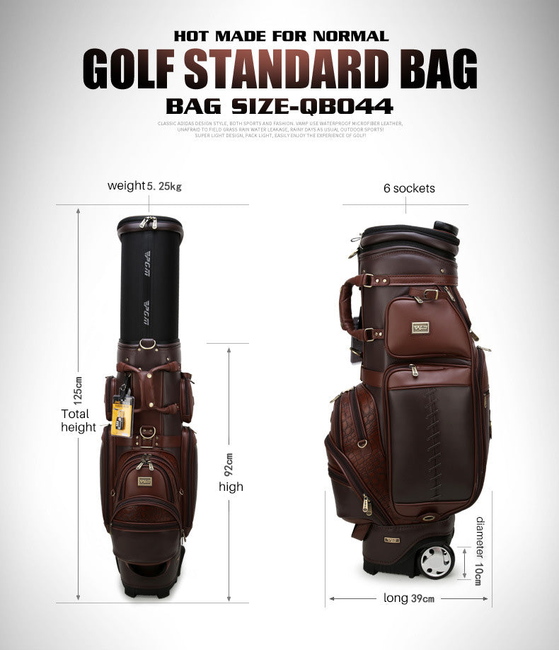 PGM QB044 high quality microfiber telescopic travel good golf bags with wheels