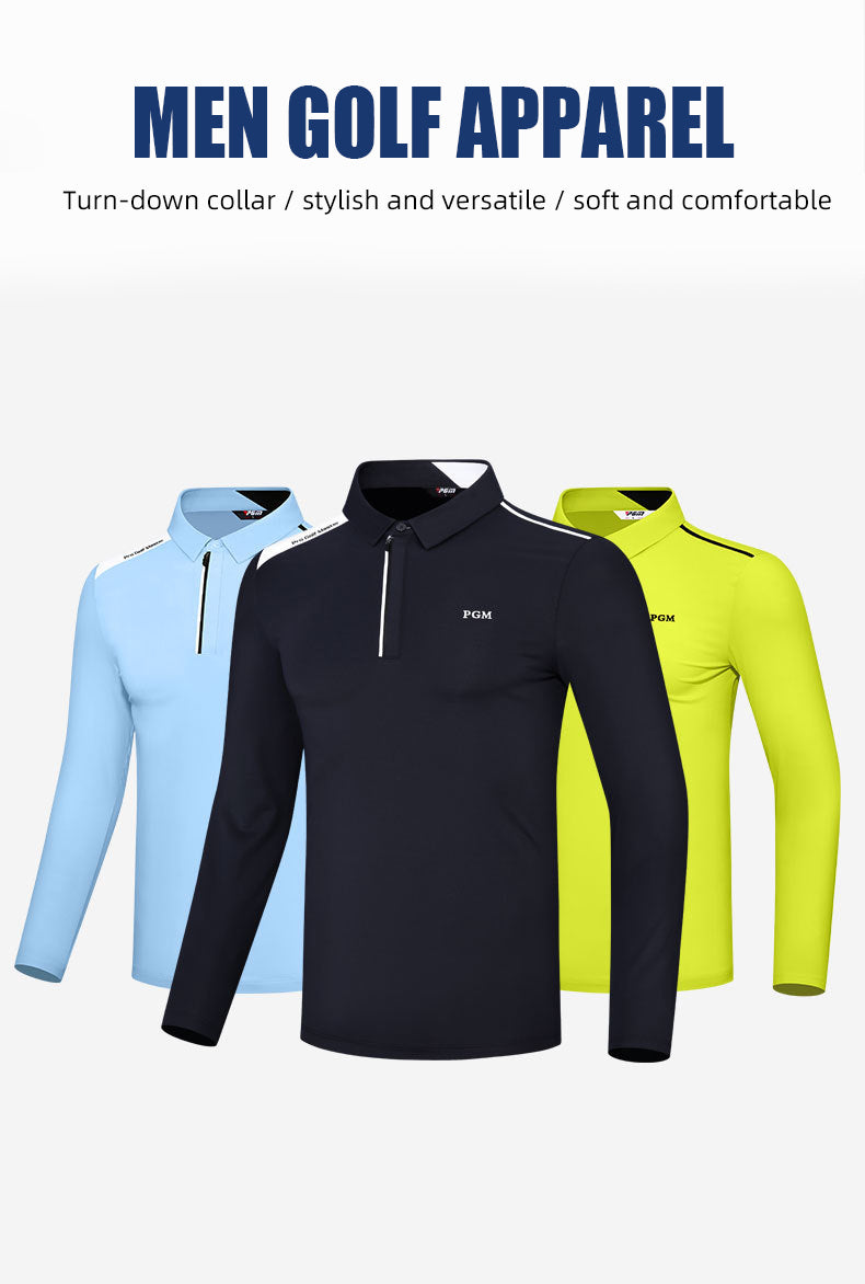PGM YF492 sports design golf custom logo polo shirt polyester golf polo shits with logo
