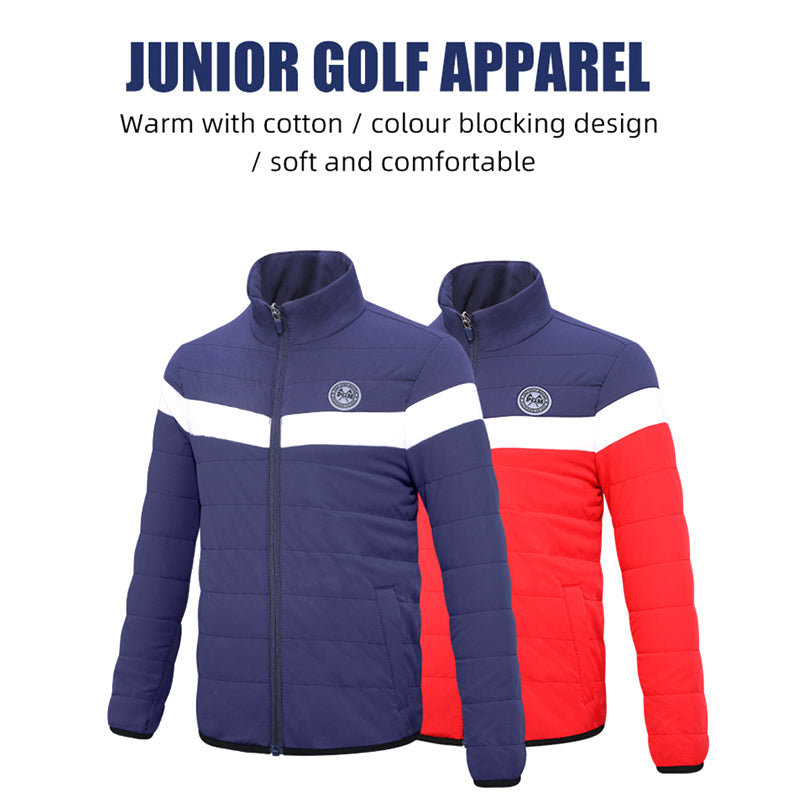PGM YF507 kids golf padding jacket softshell heated golf jacket with logo