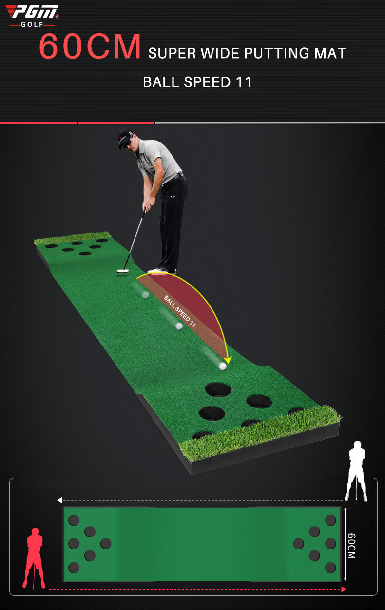 PGM GL018 artificial putting green grass 3m meter indoor quality golf game slope adjustable putting green