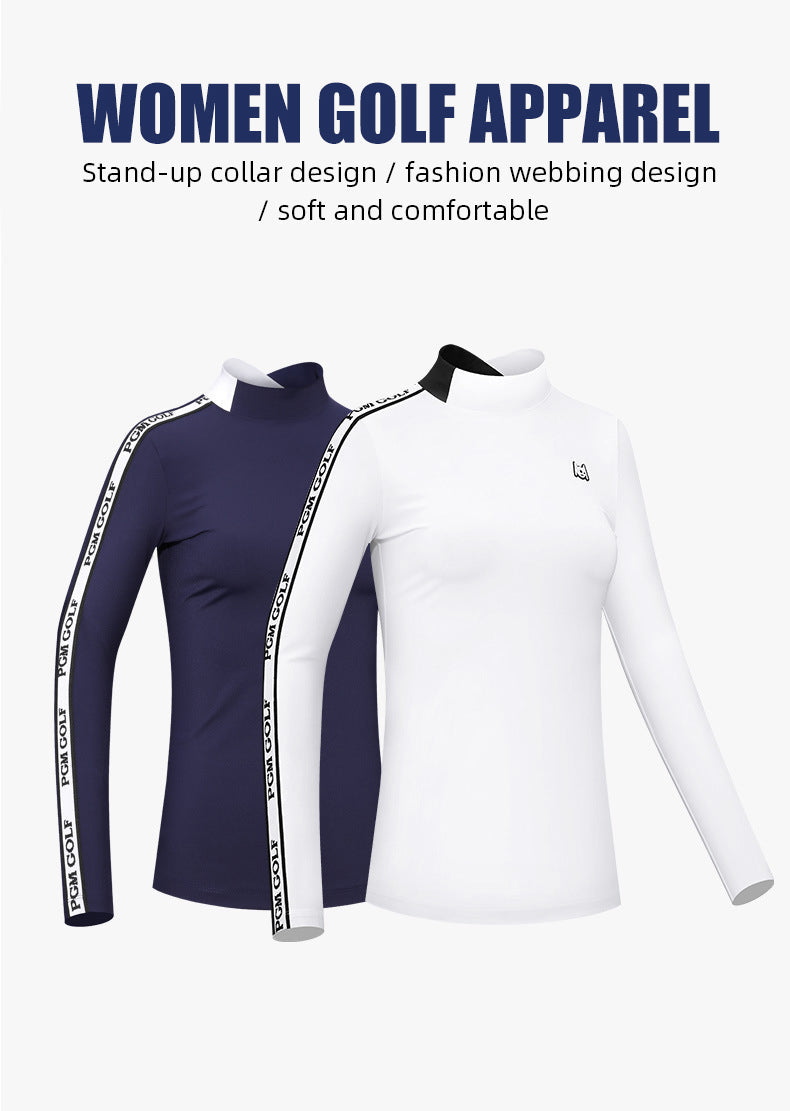 PGM YF478 high quality women long sleeve golf polo shirt custom breathable golf shirt