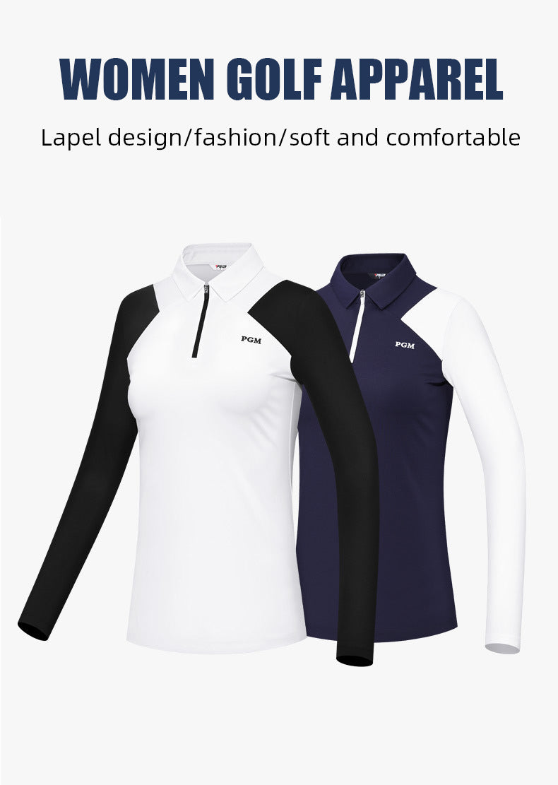 PGM YF530 custom golf polo spandex wholesale 1/4 zip golf polos