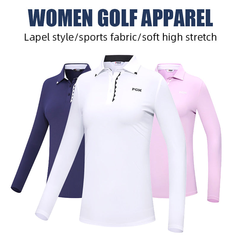 PGM YF537 winter long sleeve golf polo shirts polo shirt 2023 women fashion golf polo