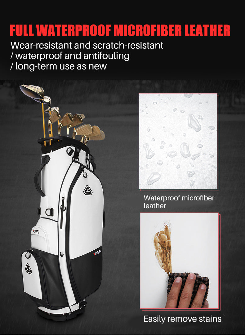 PGM QB073 custom white golf bag stand leather waterproof durable golf bag