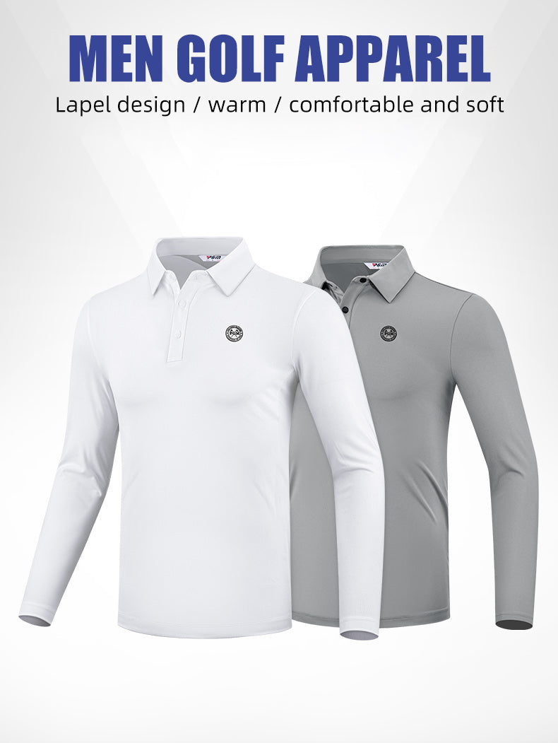 PGM YF480 golf performance polos shirt men long sleeve wholesale golf polo