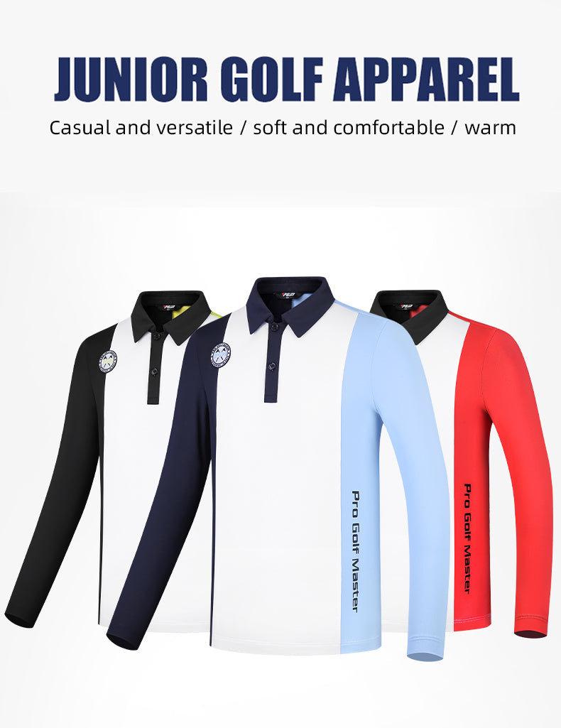 PGM YF493 kids wholesale quality golf polo polyester spandex 2022 golf polo