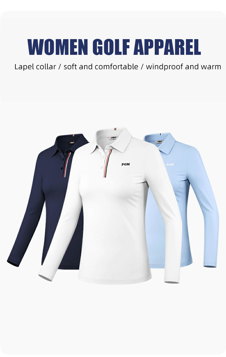 PGM YF534 ladies wholesale custom logo sports golf polo t shirt polyester spandex golf polo