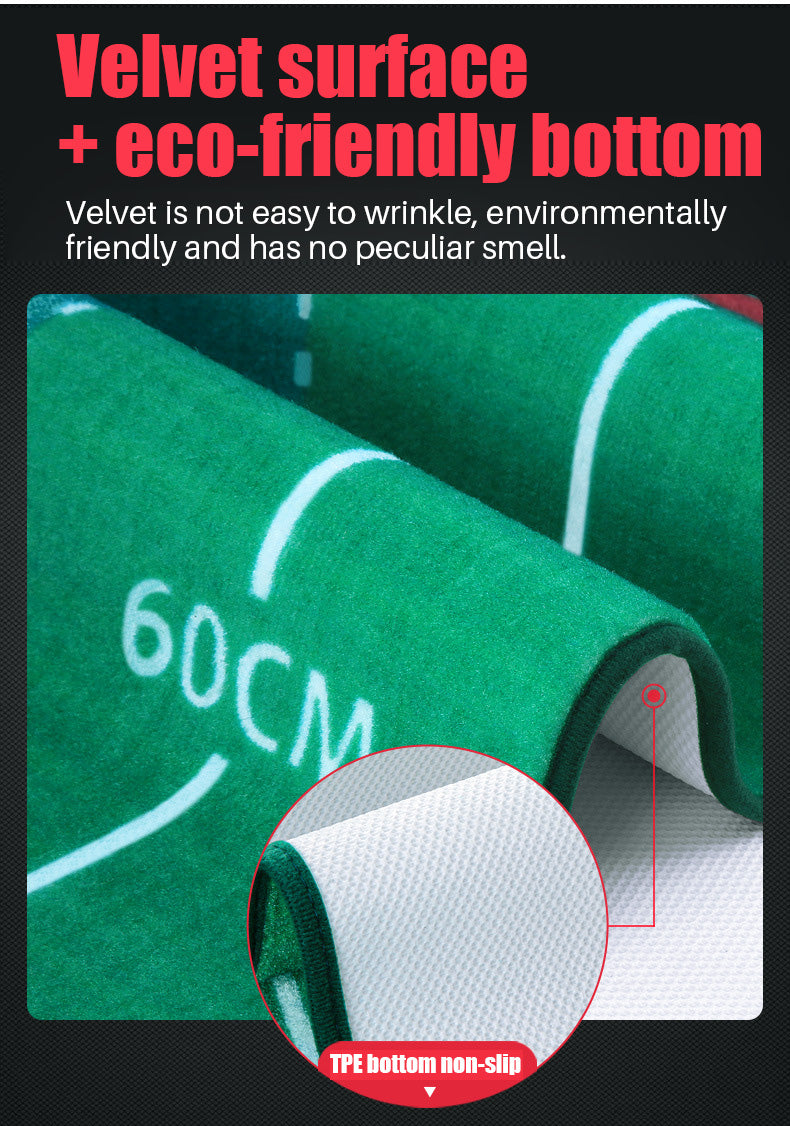 PGM TL022 portable velvet putting trainer mat custom golf putting mat