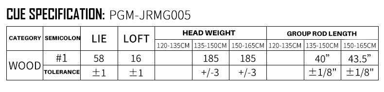 PGM JRMG005 Golf Driver Junior Golf Clubs Beginner Titanium Golf Driver