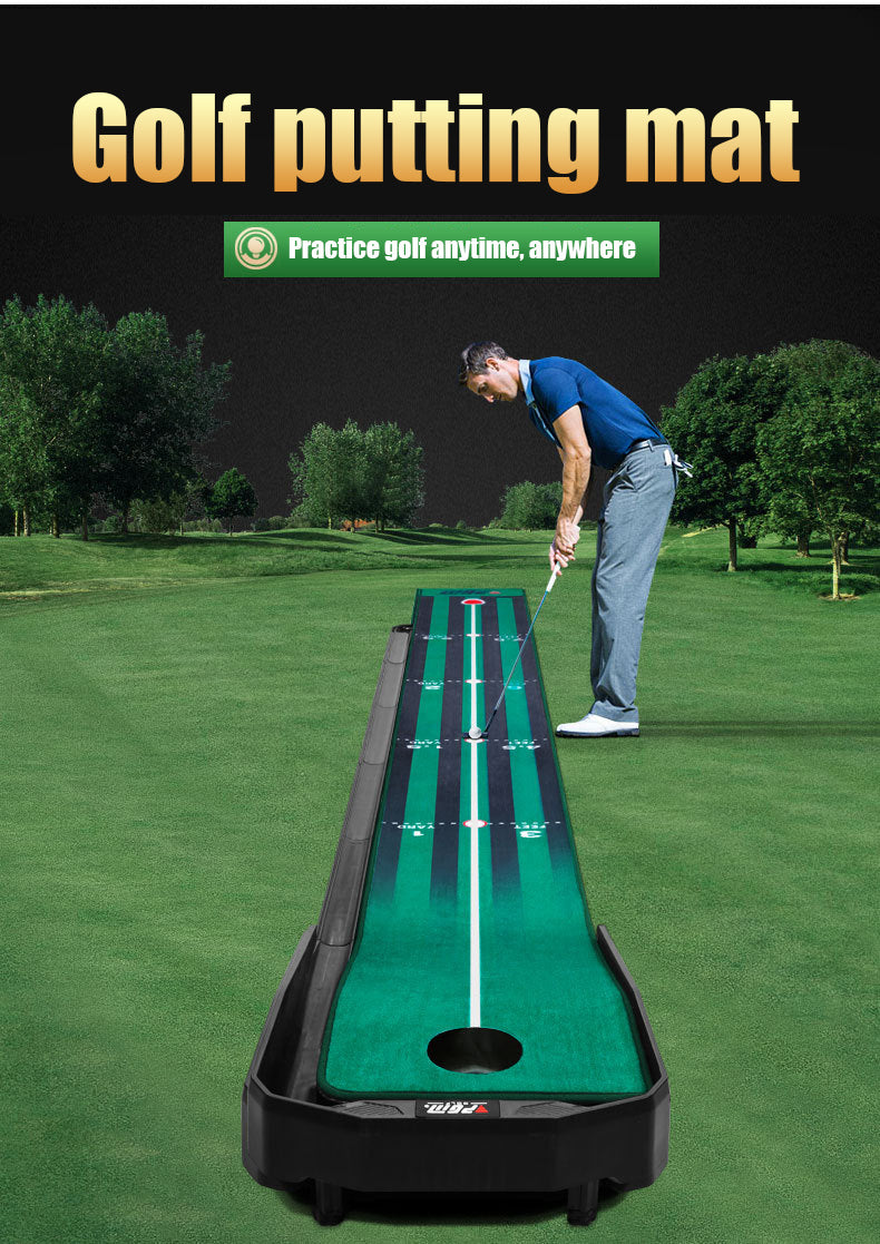 PGM TL025 adjustable slope putting training mat ball-rollback mini putting mat golf