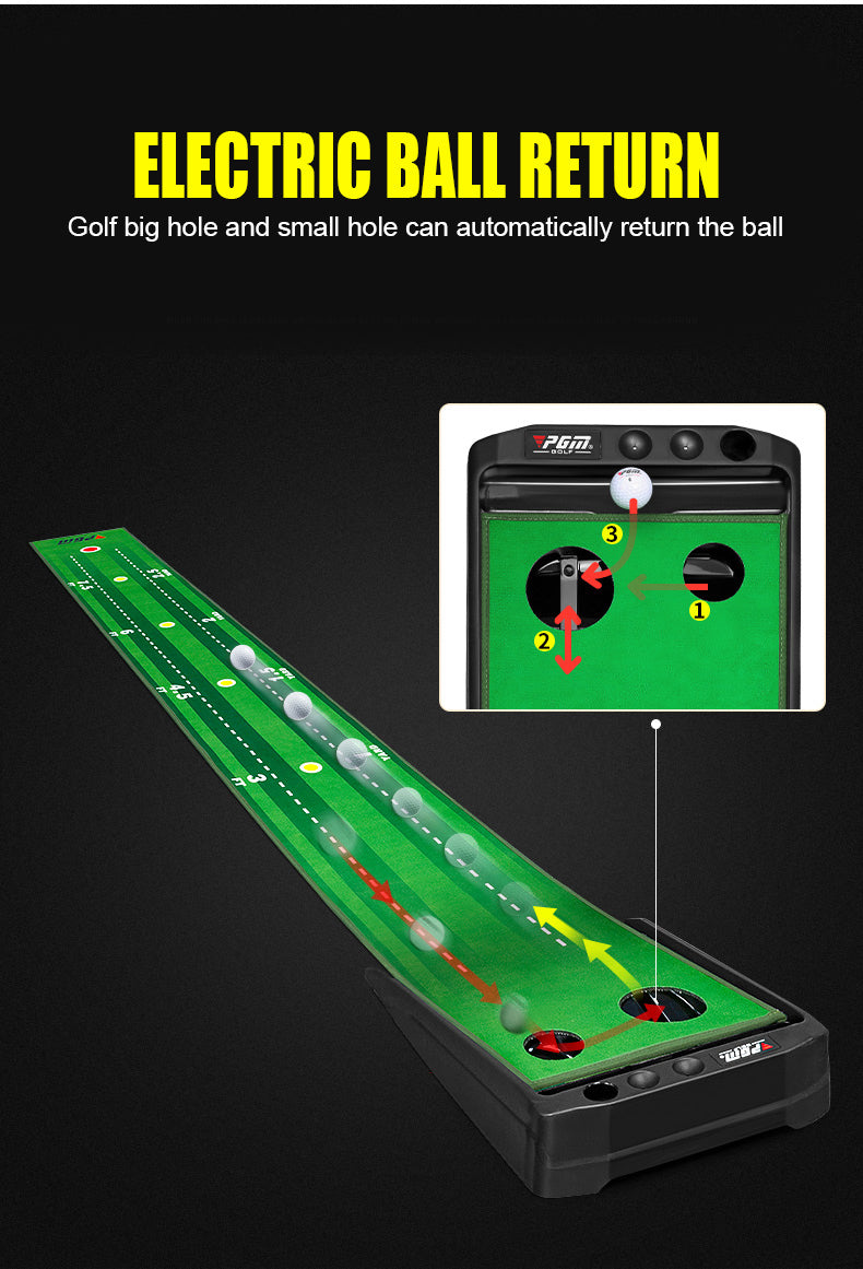 PGM TL029 deluxe electric return putting training mat golf putting mat