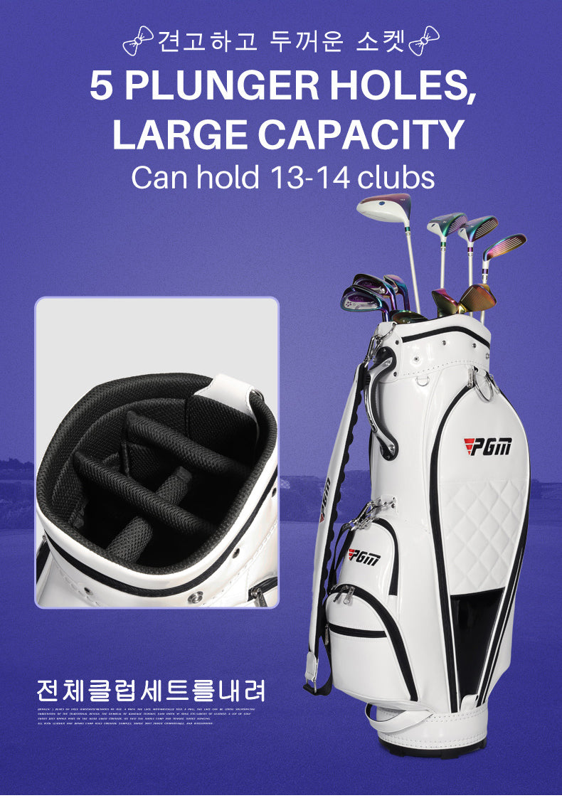 PGM QB084 ladies tour golf equipment caddy bag pu leather golf bag