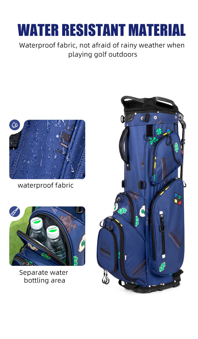PGM QB111 personalised stand golf bag lightweight custom logo nylon golf bag