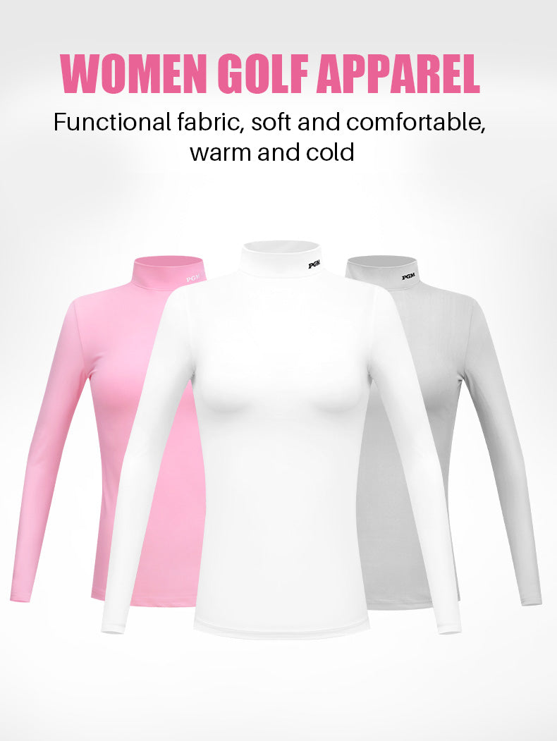 PGM YF389 crew neck multi moloured slim fit sport golf shirt plain for women
