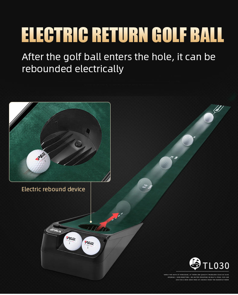 PGM TL030 track golf slope putting mat auto return mini office golf putting mat