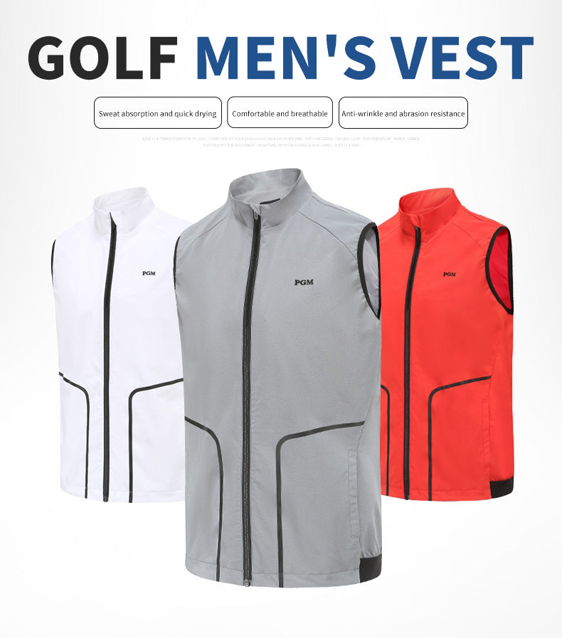 PGM YF363 sleeveless jacket sports windproof winter vest jacket for men