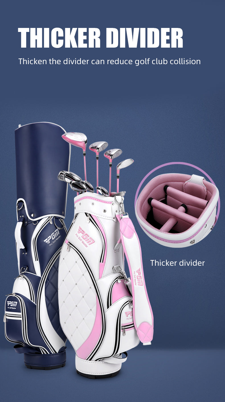 PGM QB103 golf tour staff bag women light weight trolley golf cart bag for women