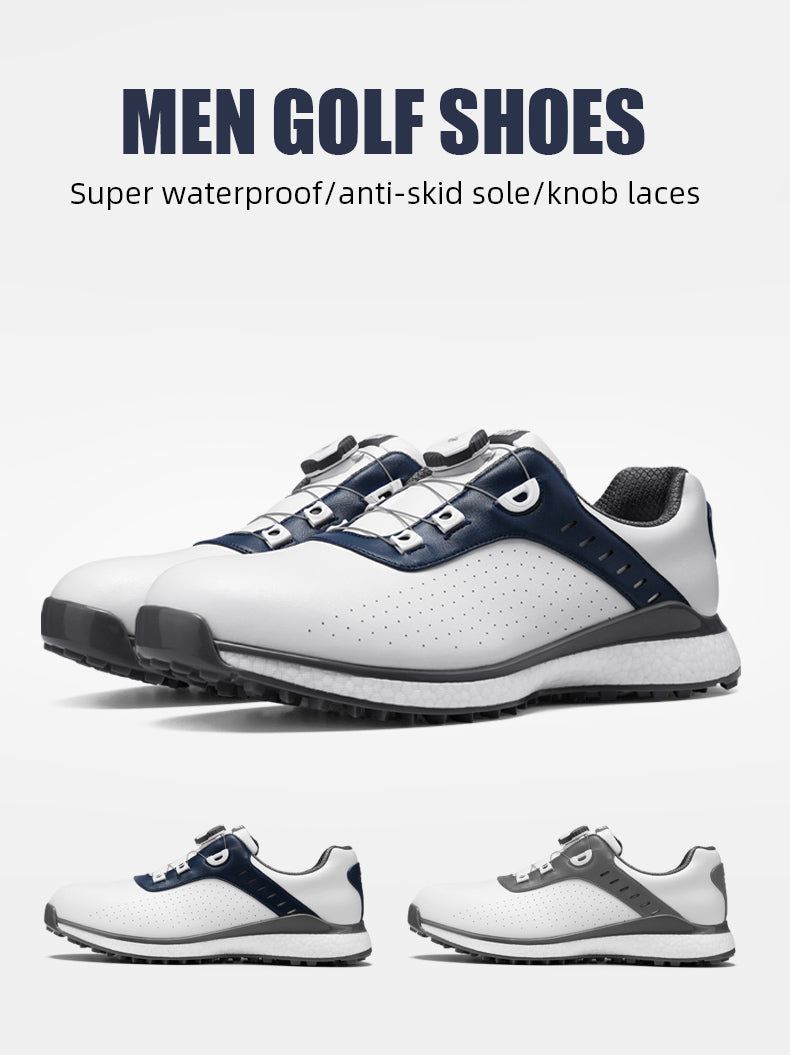 PGM XZ244 soft spike golf shoes men microfiber leather new waterproof golf shoes
