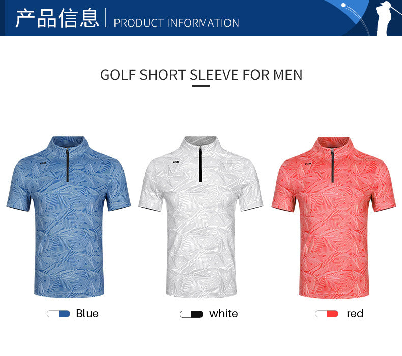 PGM YF394 polyester logo golf shirt quarter zip ladies polyester spandex golf shirt