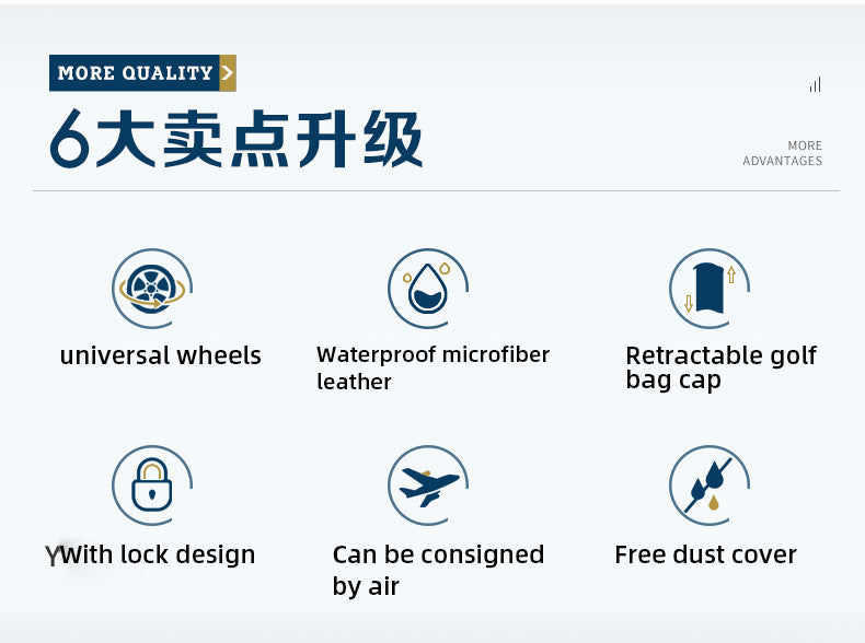 PGM QB099 wheel travel golf bag custom waterproof custom logo golf bag