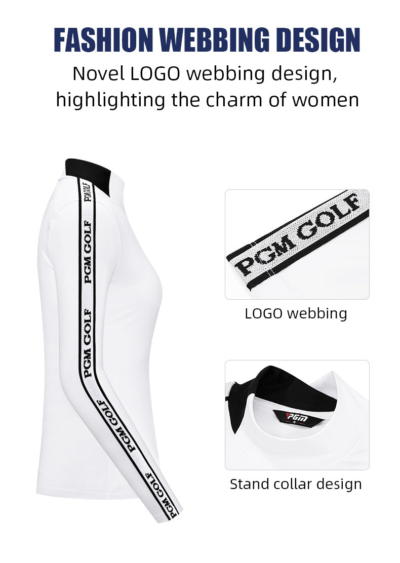 PGM YF478 high quality women long sleeve golf polo shirt custom breathable golf shirt