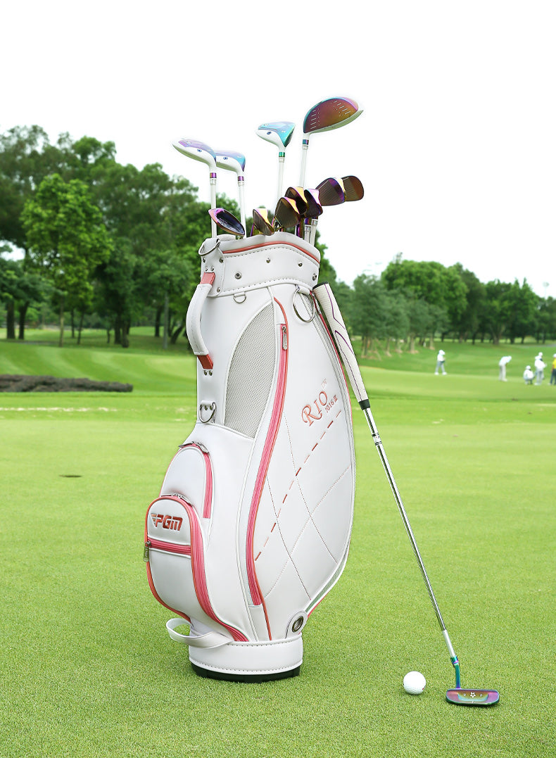PGM QB042 Woman PU Golf Cart Bag Waterproof Lightweight Staff Golf Bag