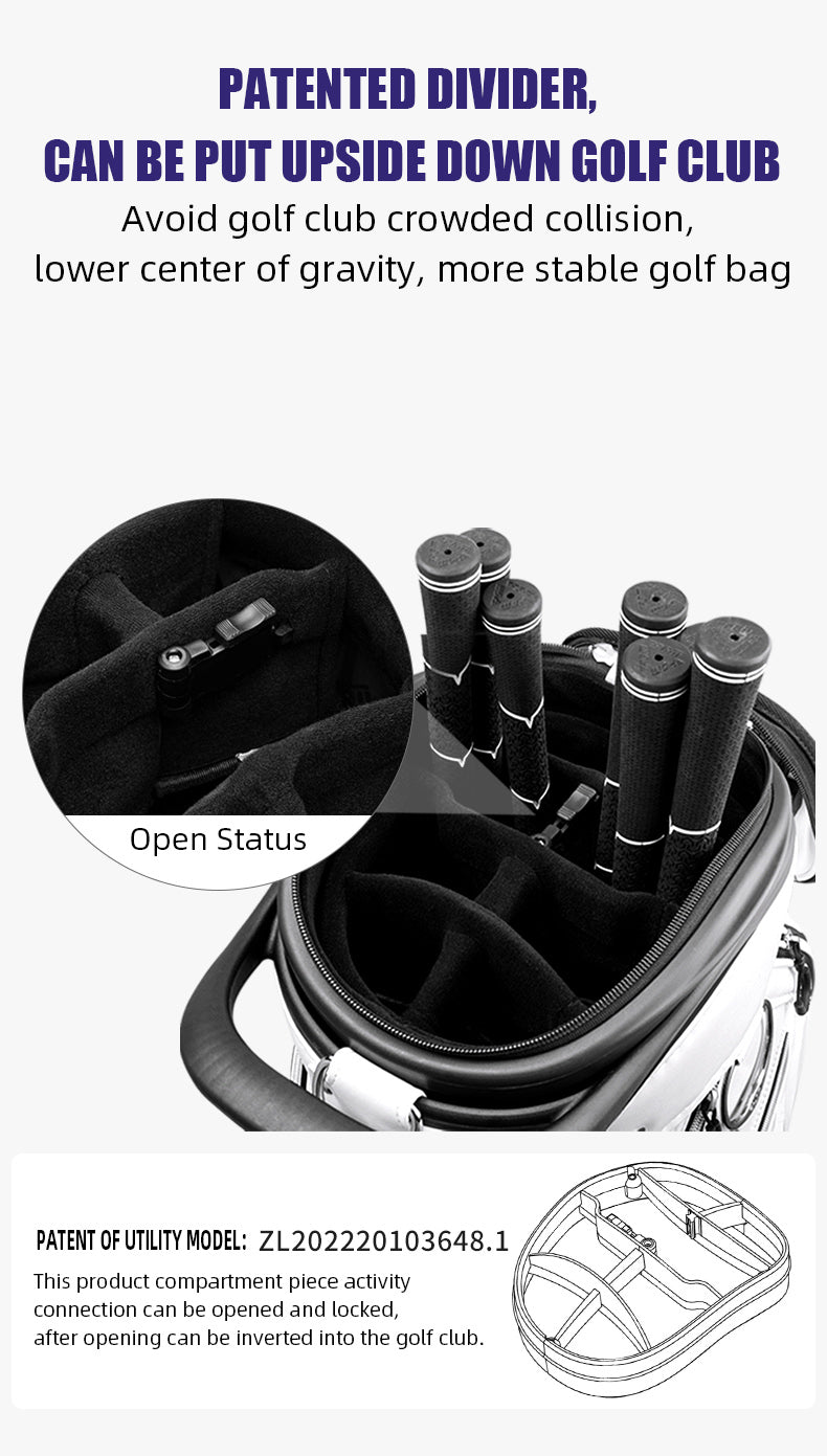 PGM QB138 korea style custom tour golf bag white golf bag with wheels