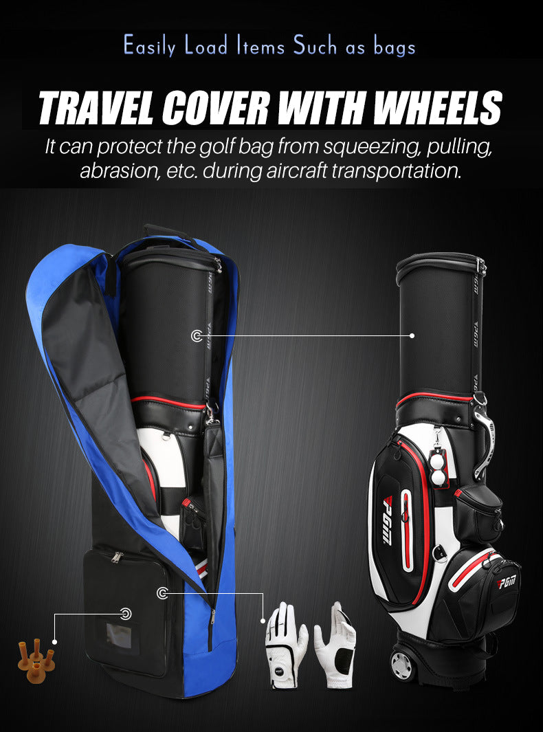PGM HKB002 Custom LOGO Golf bag Travel Cover With Wheels