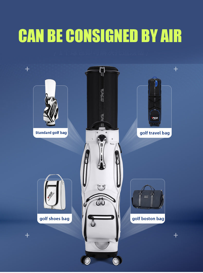 PGM QB098 golf club travel bag TPU waterproof custom logo golf bag with wheel
