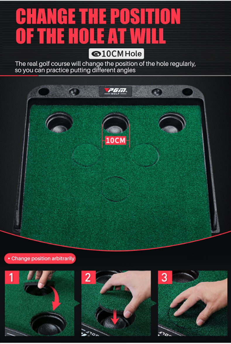 PGM TL027 mini golf putting green slope indoor golf putting mat game practice with holes