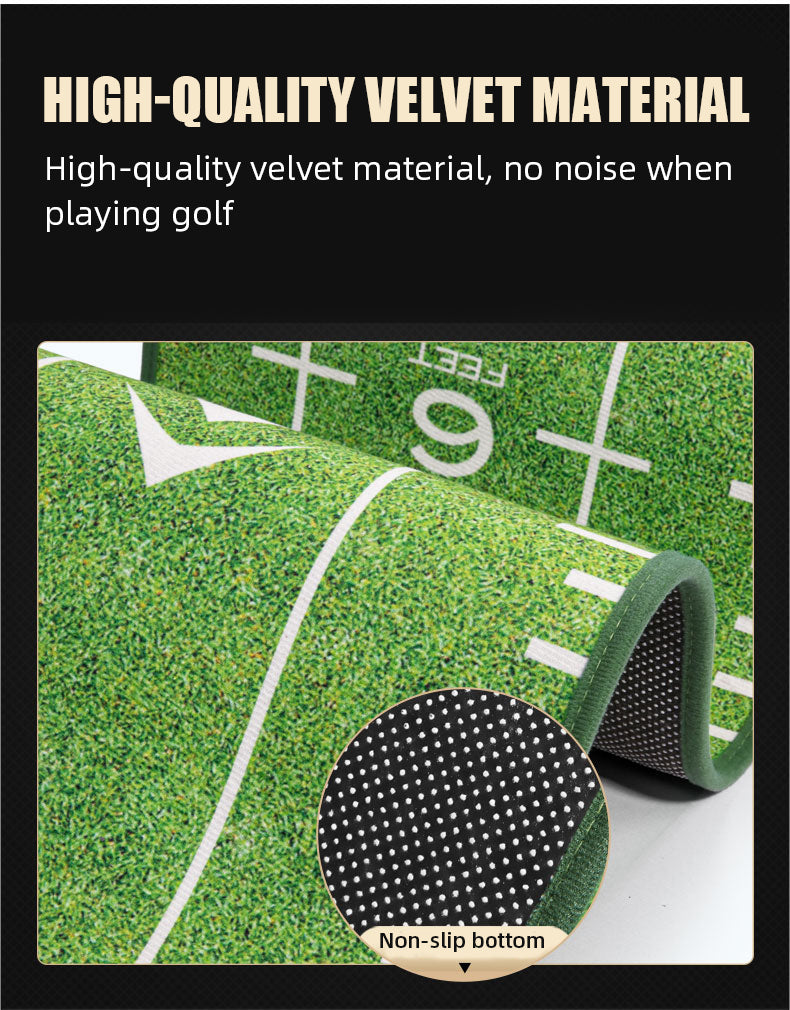PGM TL024 garden putting practice mat indoor auto return wood golf green mat