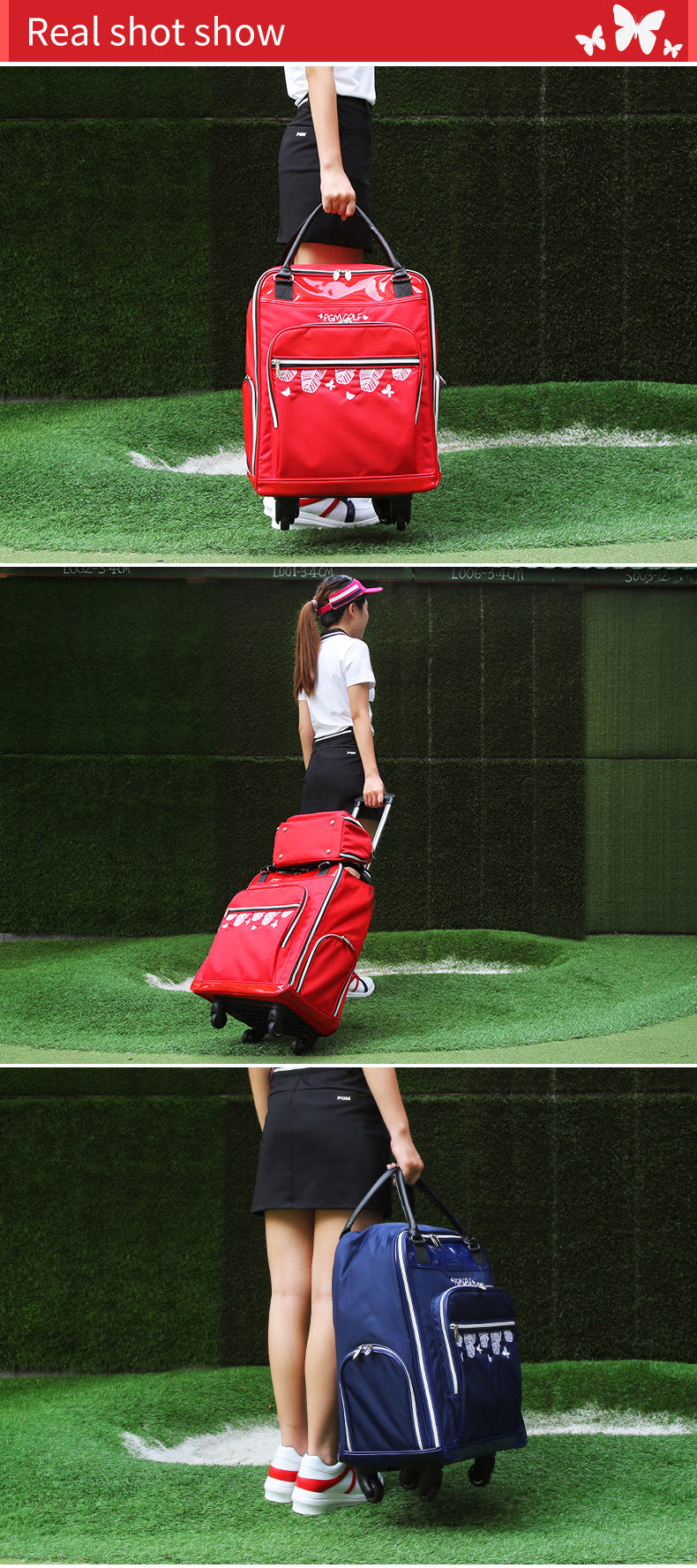 PGM YWB027 2021 Women golf boston Bag with the wheels Golf Travel Bag