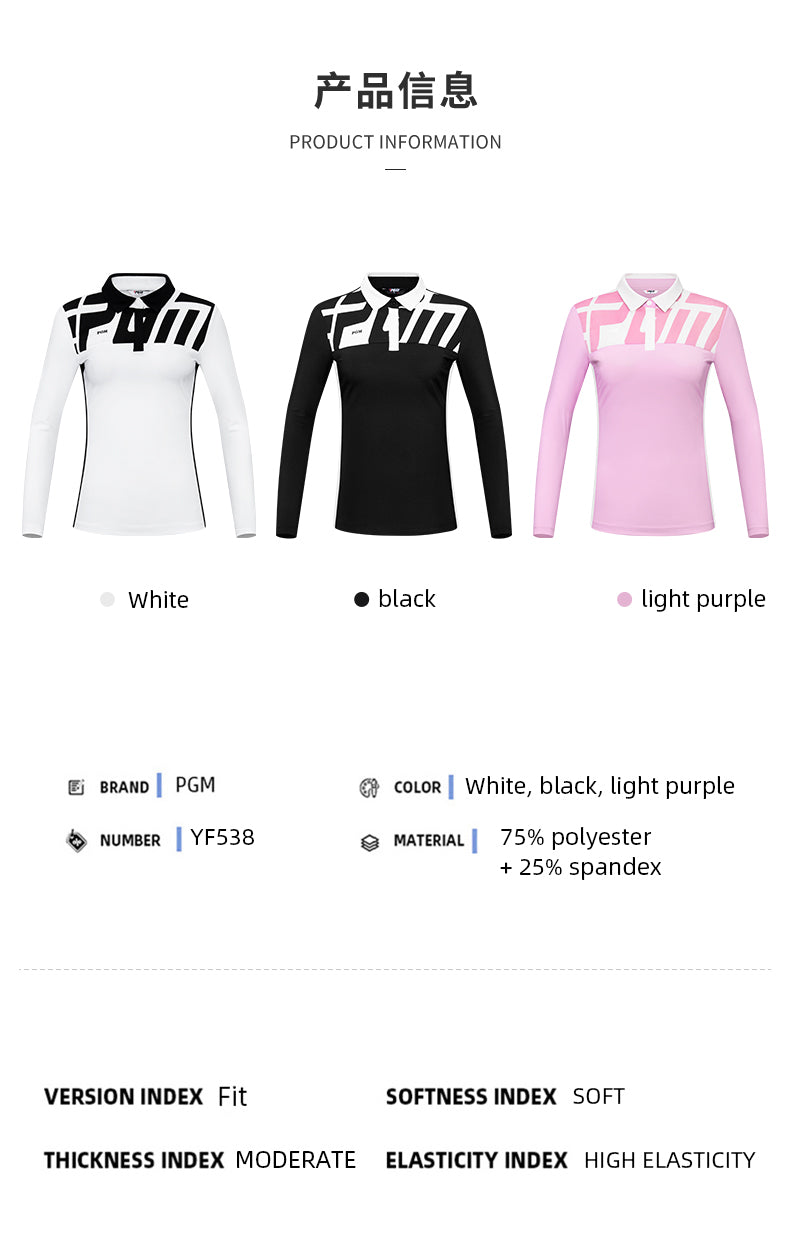 PGM YF538 China wholesale golf polo shirt oem clothing golf polo top for women