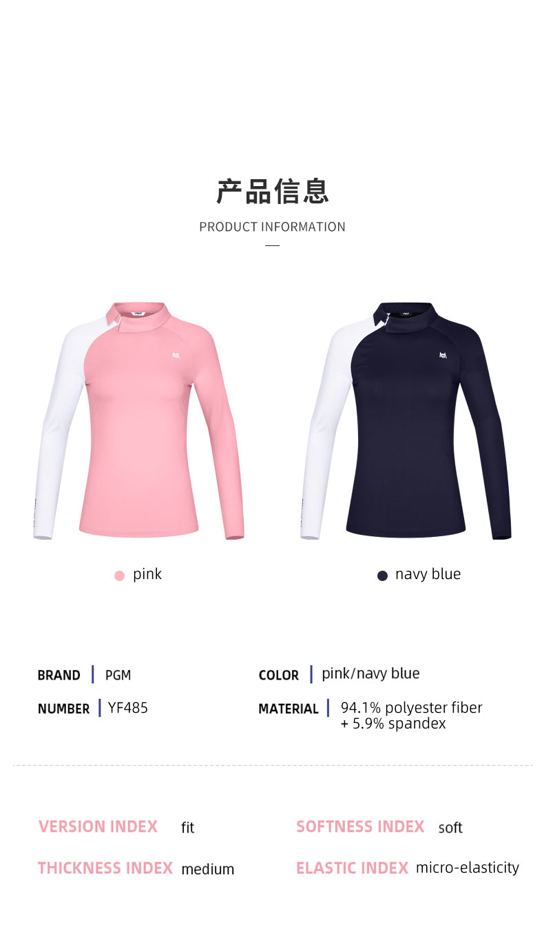 PGM YF485 tennis golf shirt good quality ladies long sleeve golf shirt