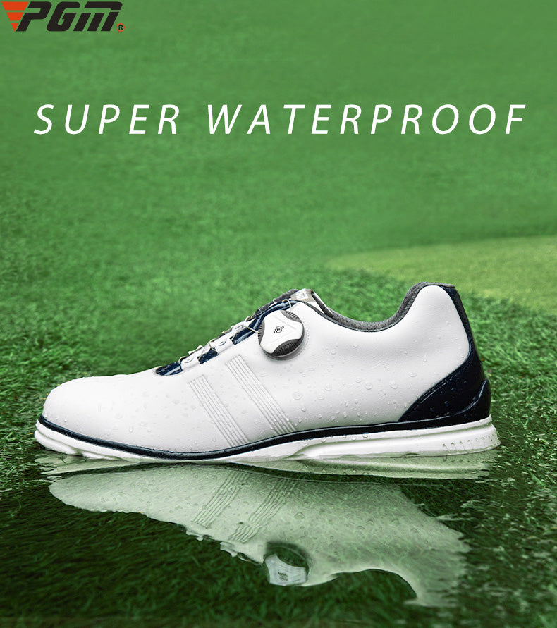 PGM XZ164 custom golf shoe non slip auto lacing waterproof spikes golf shoes