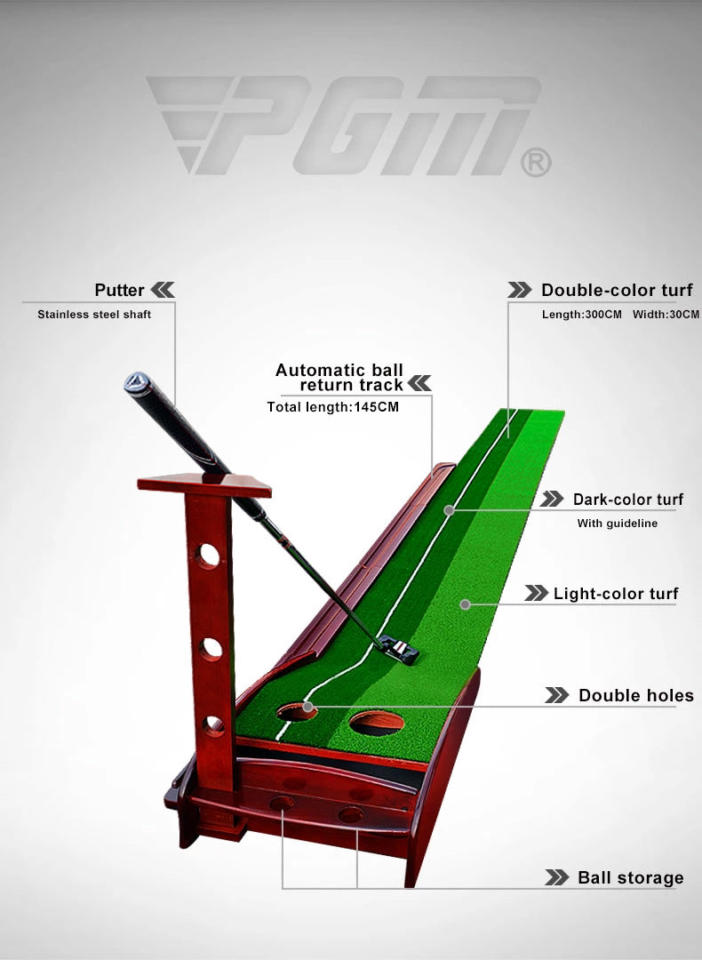 PGM TL001 3/3.5M custom wooden golf putting mat indoor putting mat
