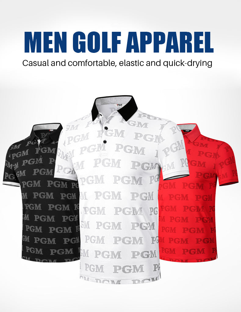 PGM YF396 branded quick dry quality short sleeve abbigliamento golf polyester tshirt polo custom golf shirts for man