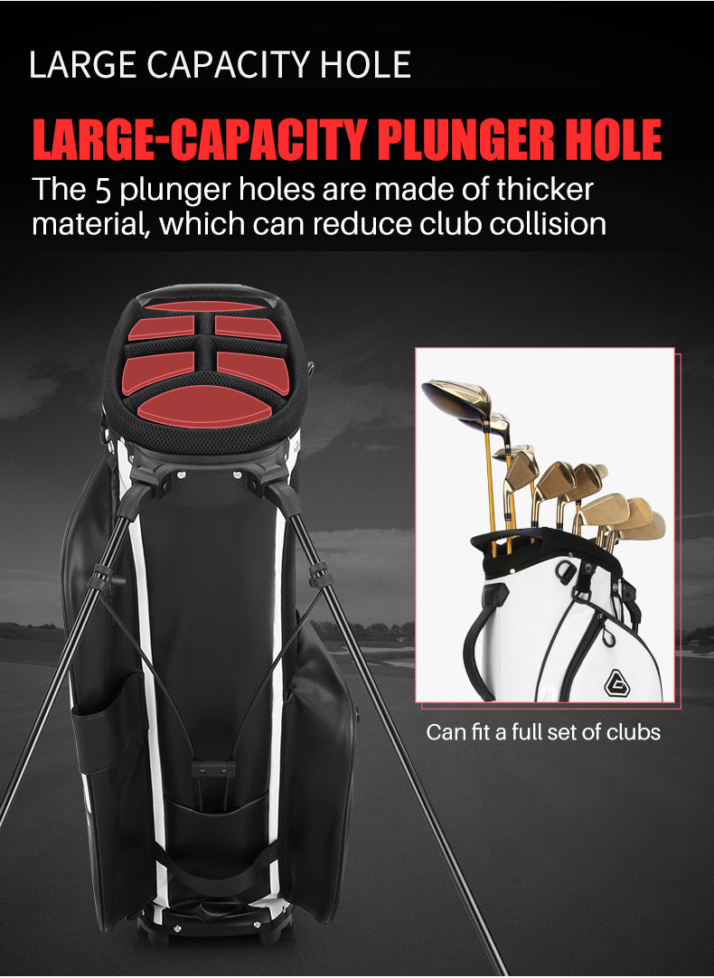 PGM QB073 custom white golf bag stand leather waterproof durable golf bag