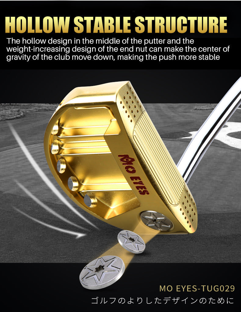 PGM TUG029 golf putter mallet club logo gold golf putter