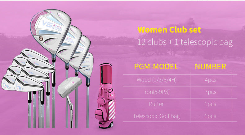 PGM LTG015 VS II High Rebound Titanium Driver Wood Graphite Shaft Golf Club Set For Women