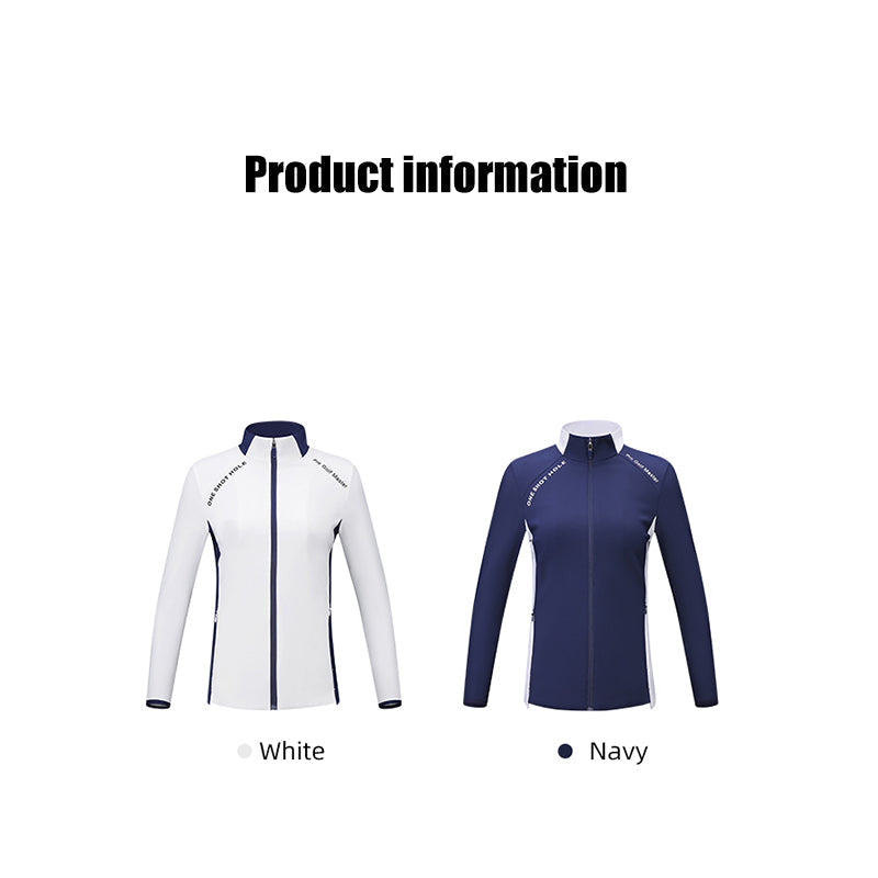PGM YF513 ladies long sleeve golf coat casual white golf jacket